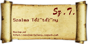 Szalma Tétény névjegykártya